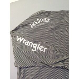 Wrangler Jack Daniels 2XL Snap Button Shirt Mens Western Style Black Rodeo Chore